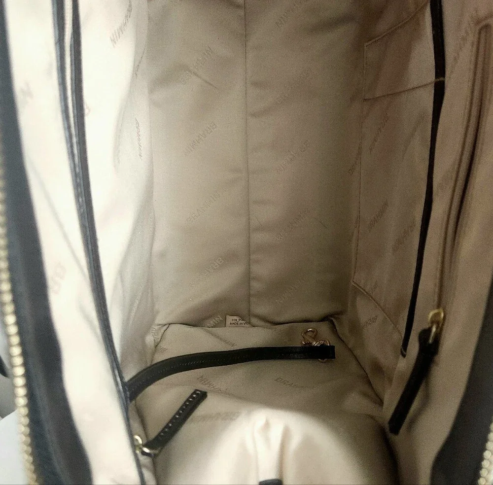 Brahmin Caroline Fairest Whitecap Lizard Embossed Leather Satchel